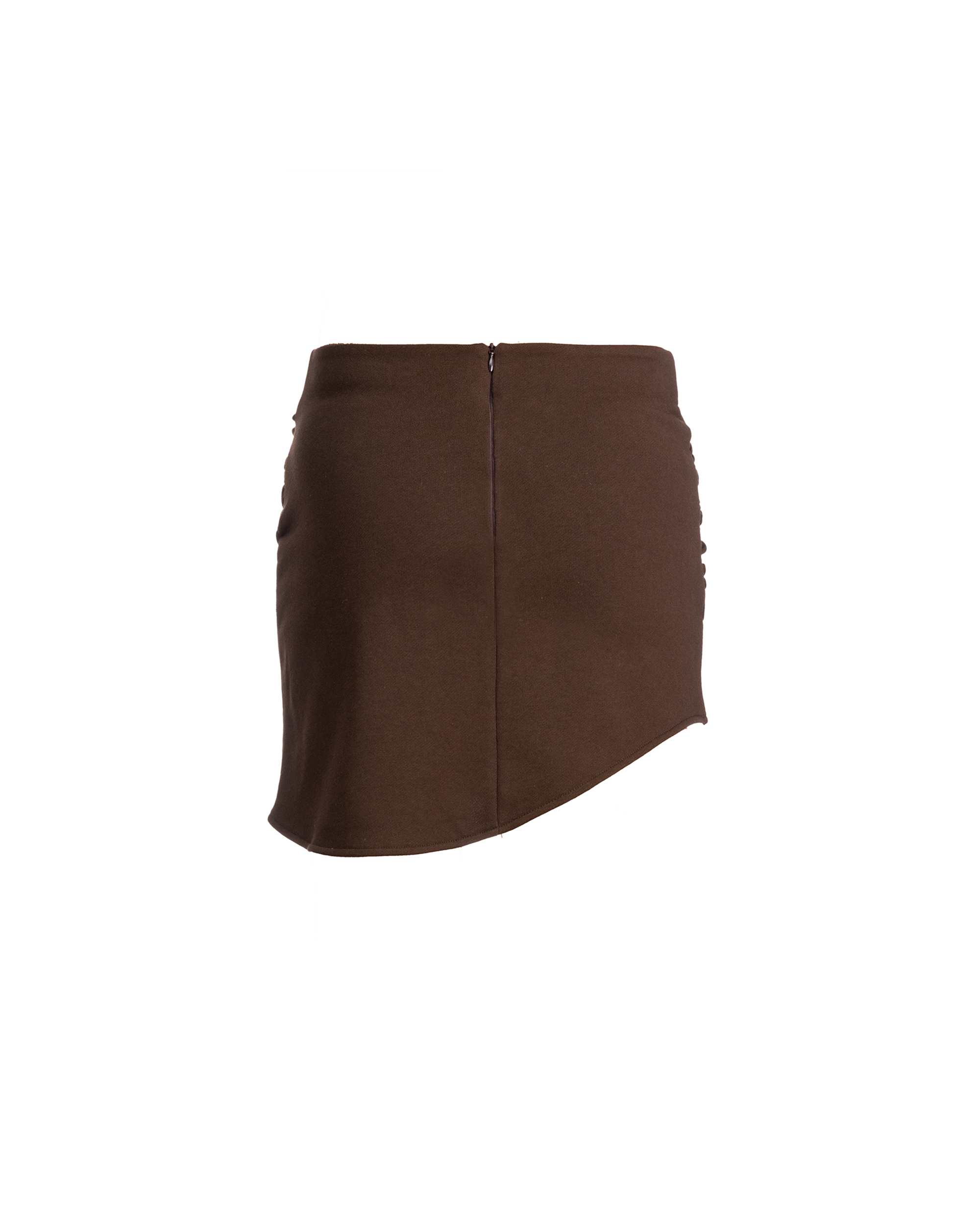 Drape Mini Skirt Chocolate
