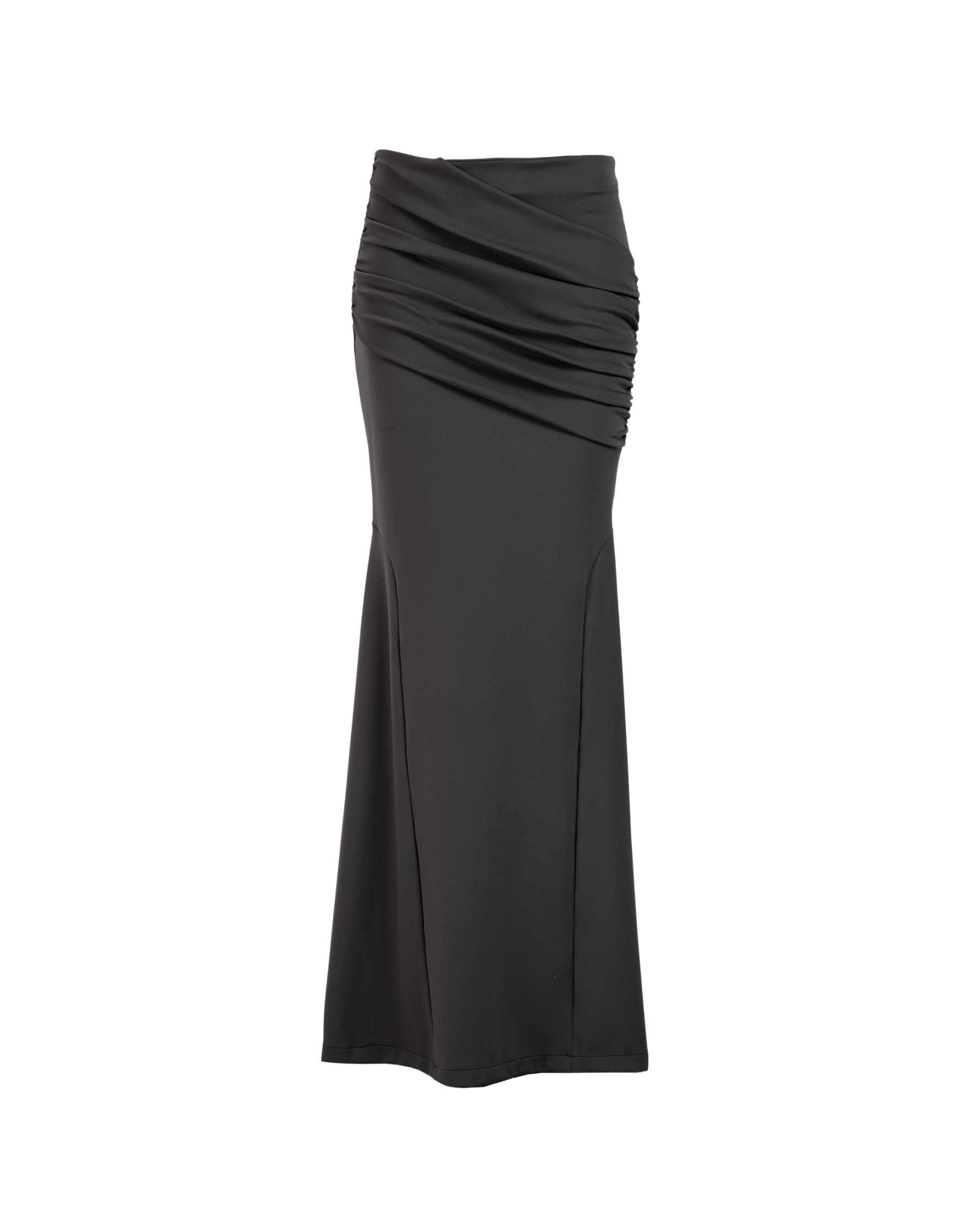 Drape Long Skirt Smoky Grey