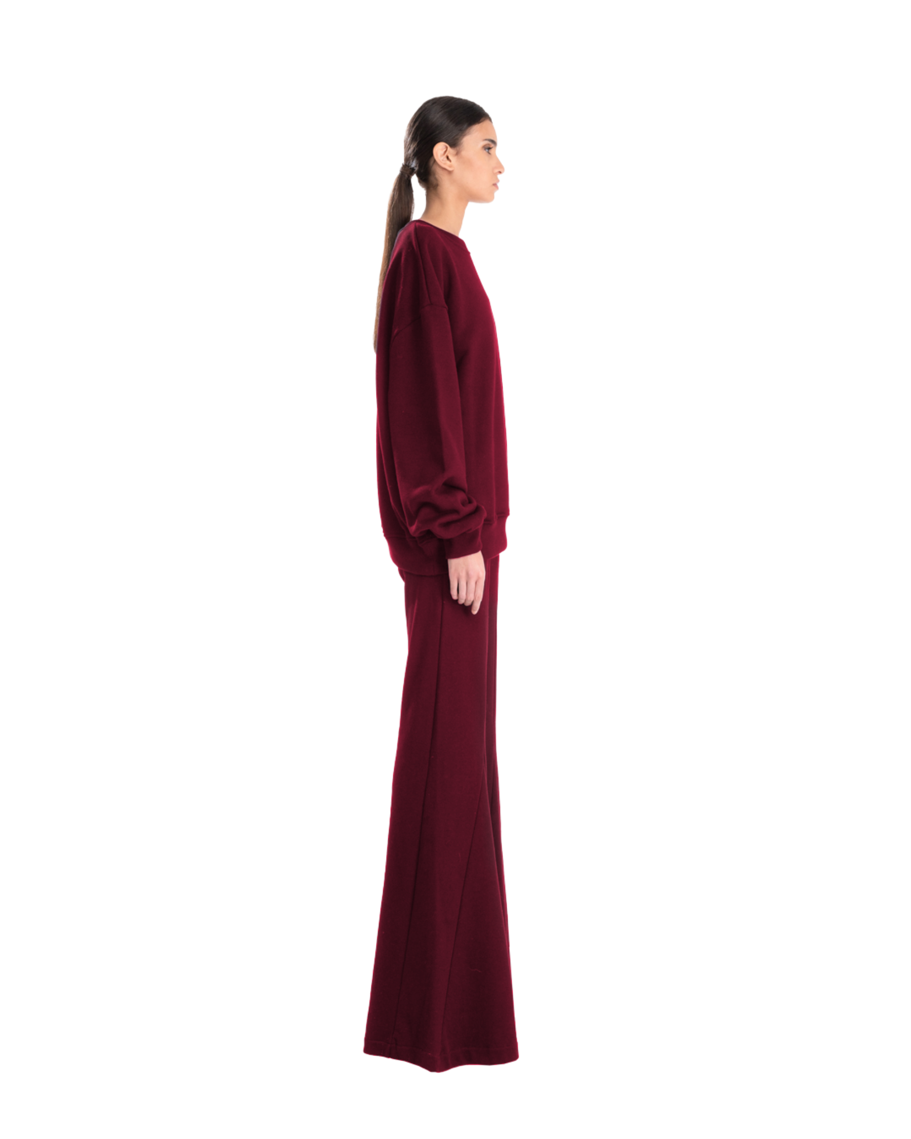 Wide Leg Pants Rich Plum