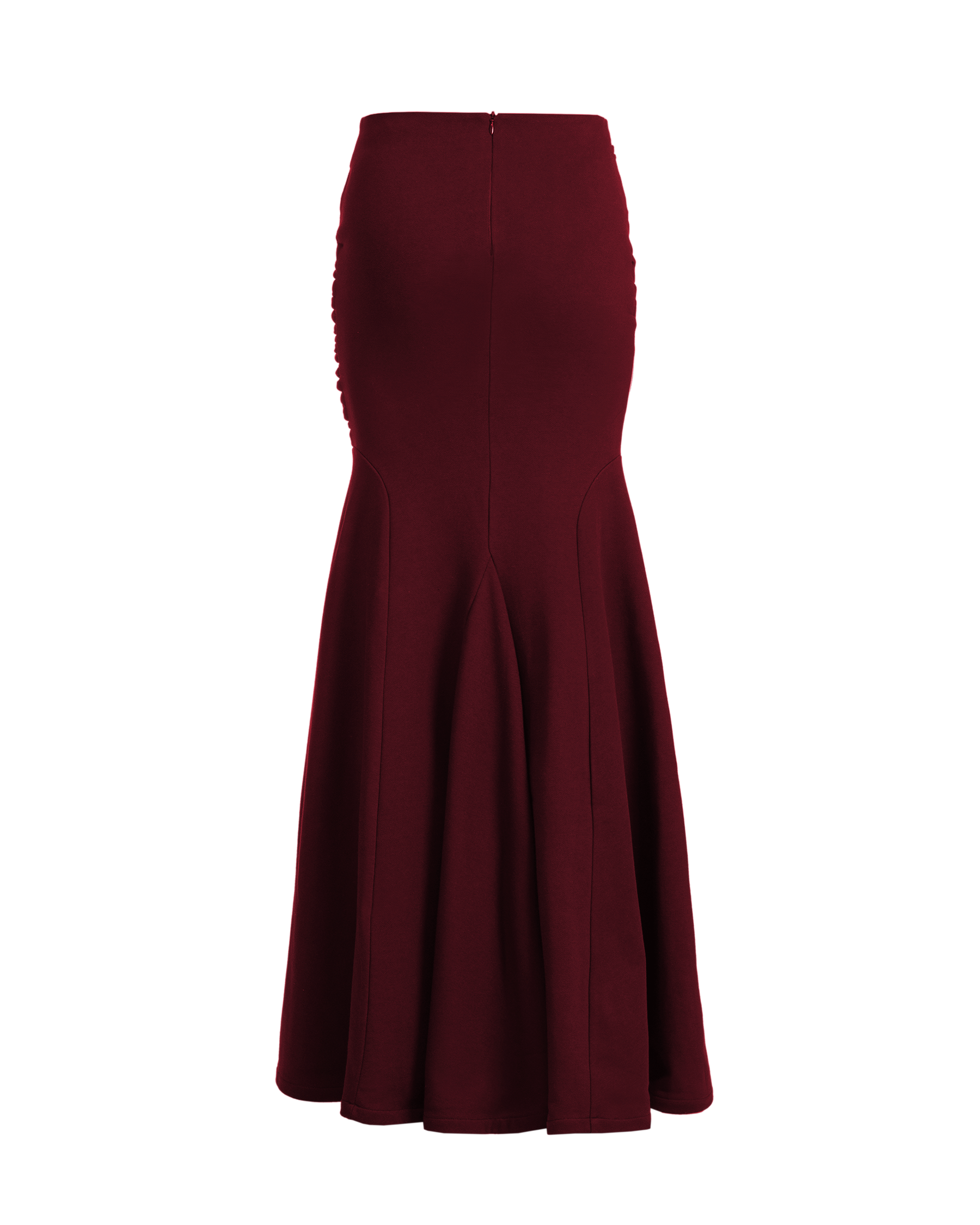 Drape Long Skirt Rich Plum