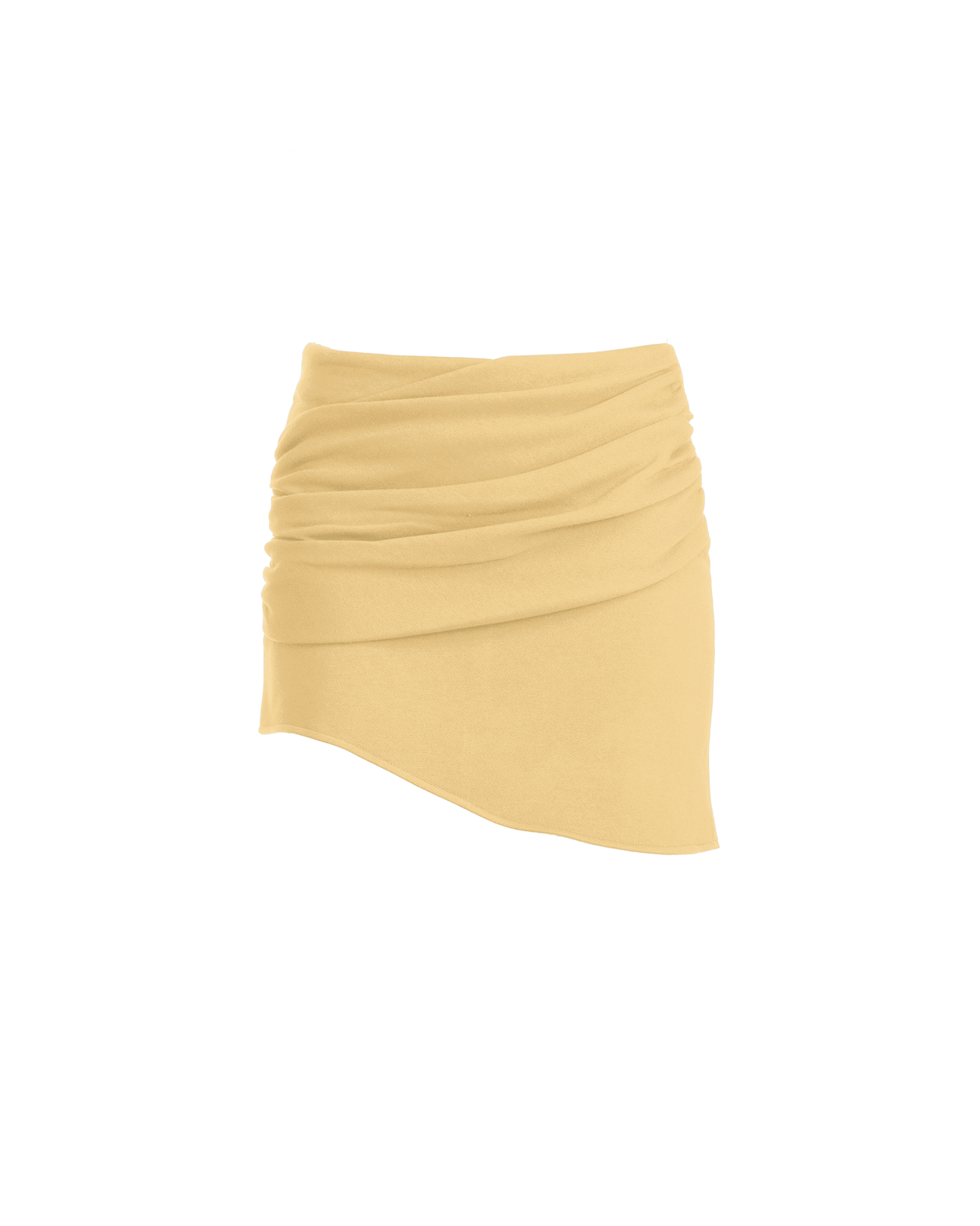Drape Mini Skirt Double Cream