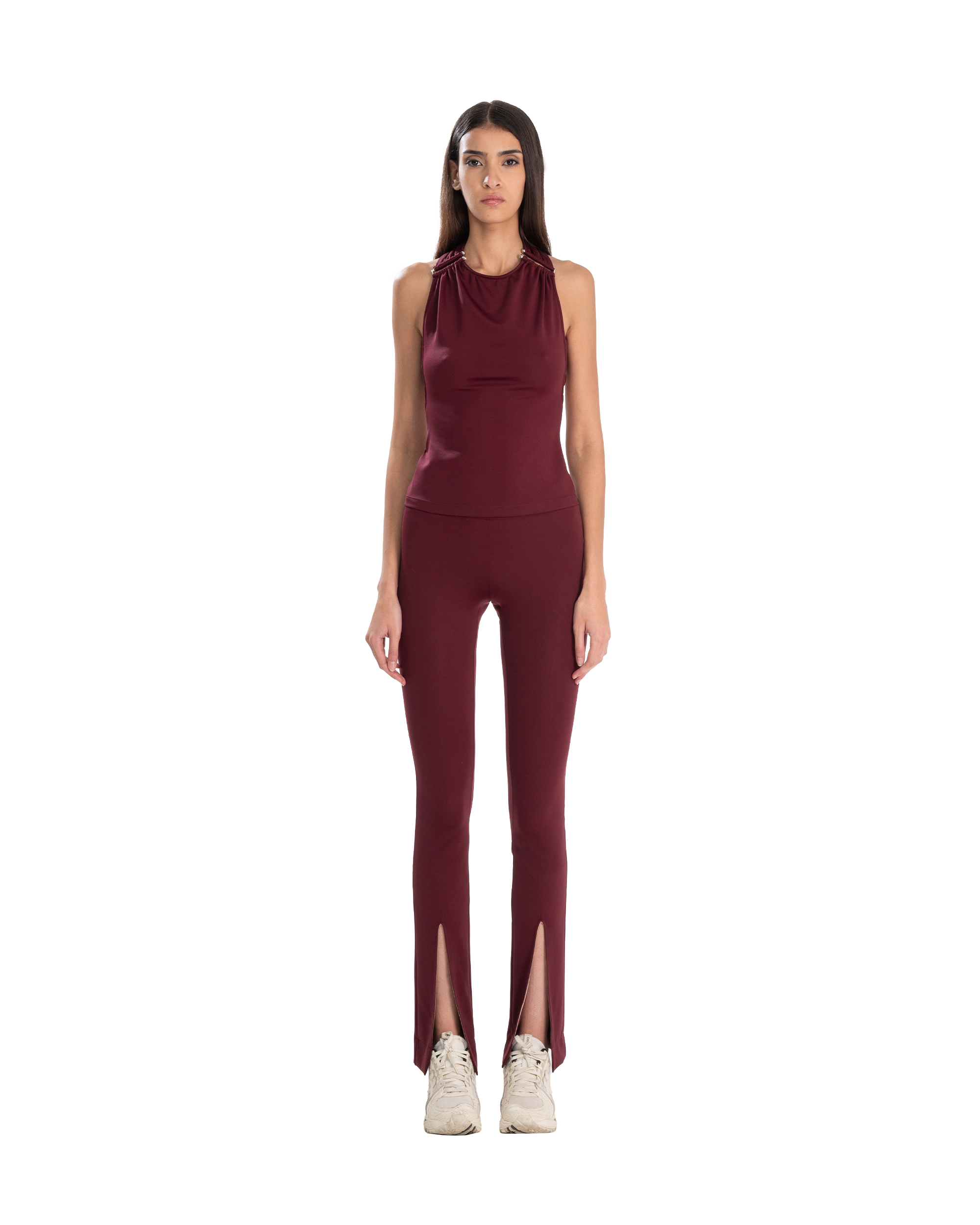 Punto Milano Flare Pants Rich Plum
