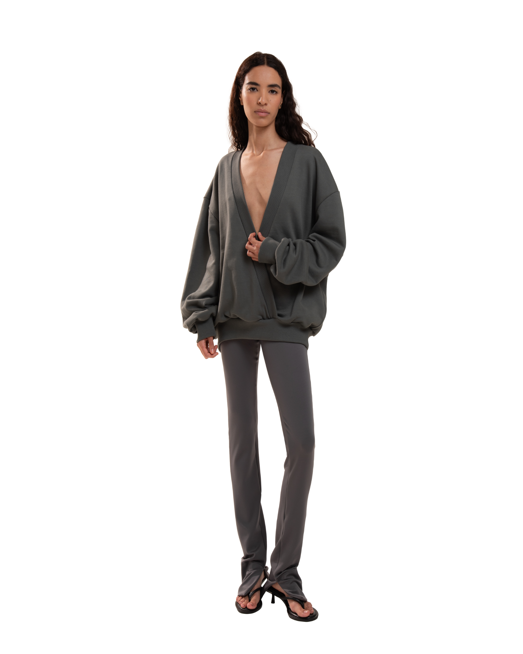 Cardigan Sweater Smoky Grey