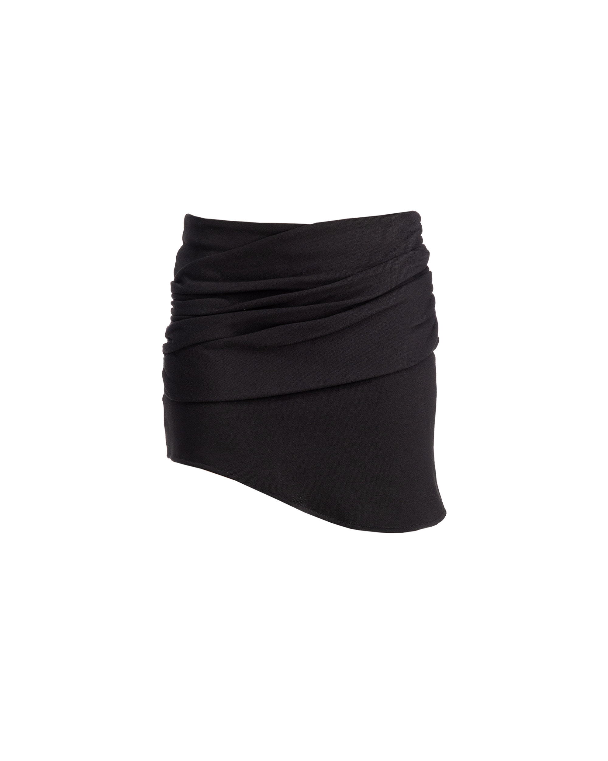 Drape Mini Skirt Black