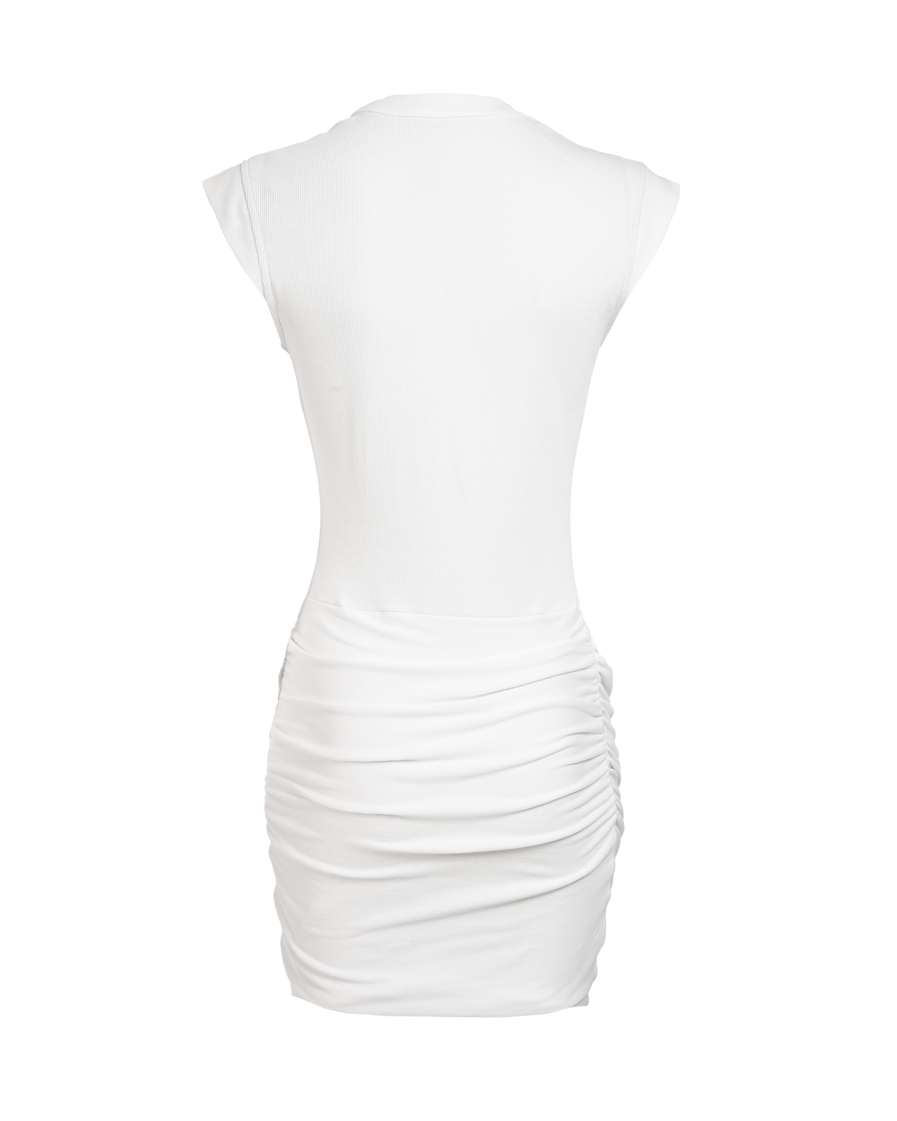 Draped Wrap Minidresses Ivory