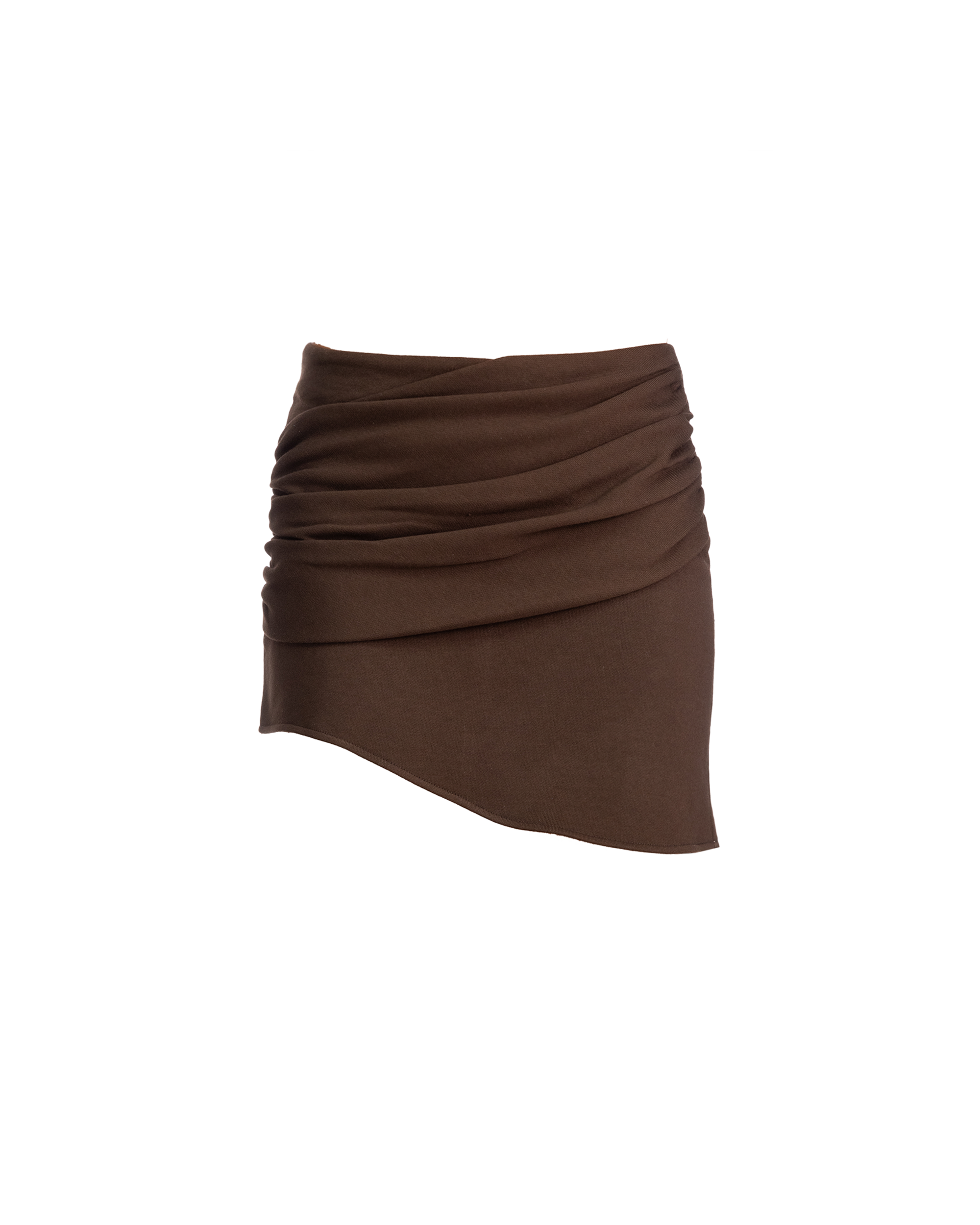 Drape Mini Skirt Chocolate