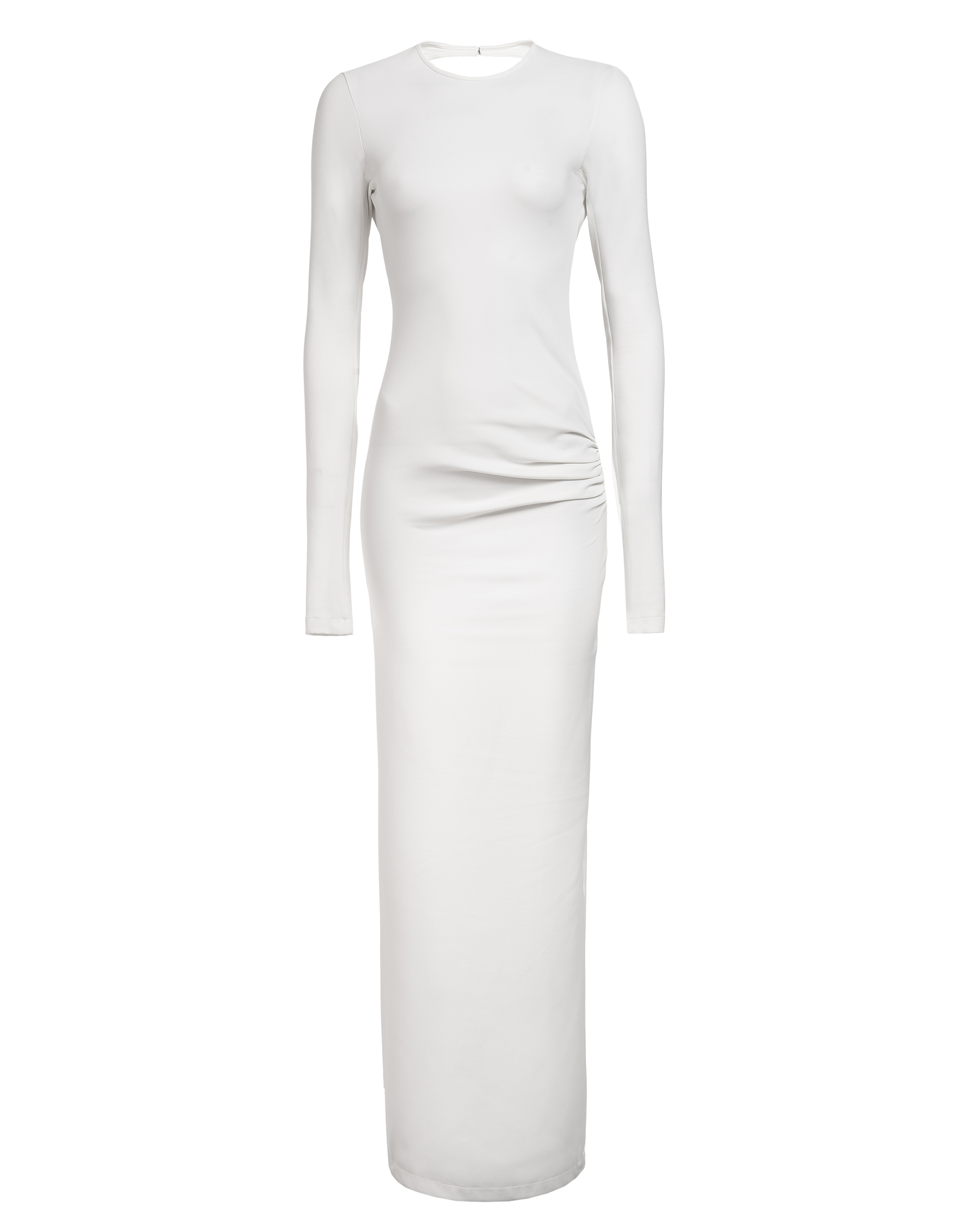 Draped Backless Dress Ivory