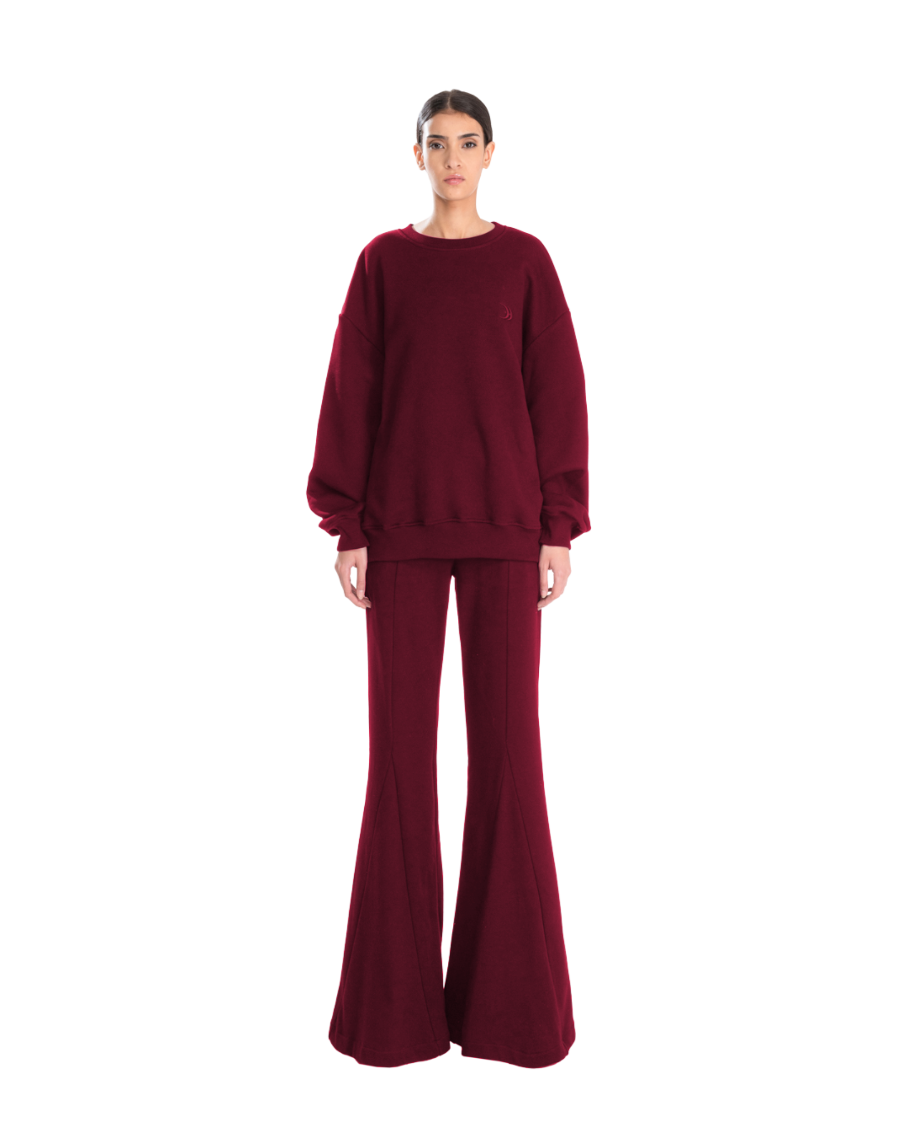 Wide Leg Pants Rich Plum