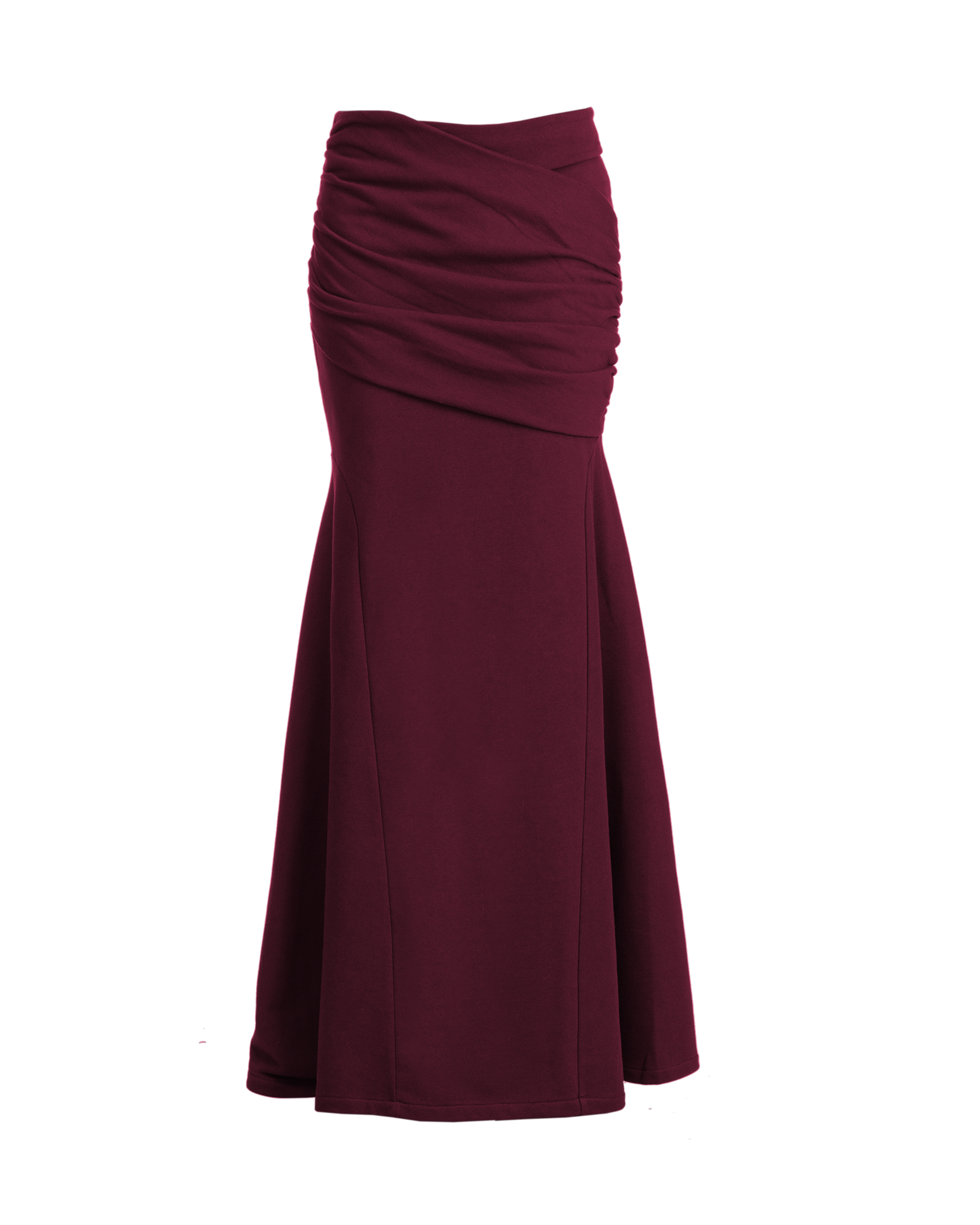 Drape Long Skirt Rich Plum