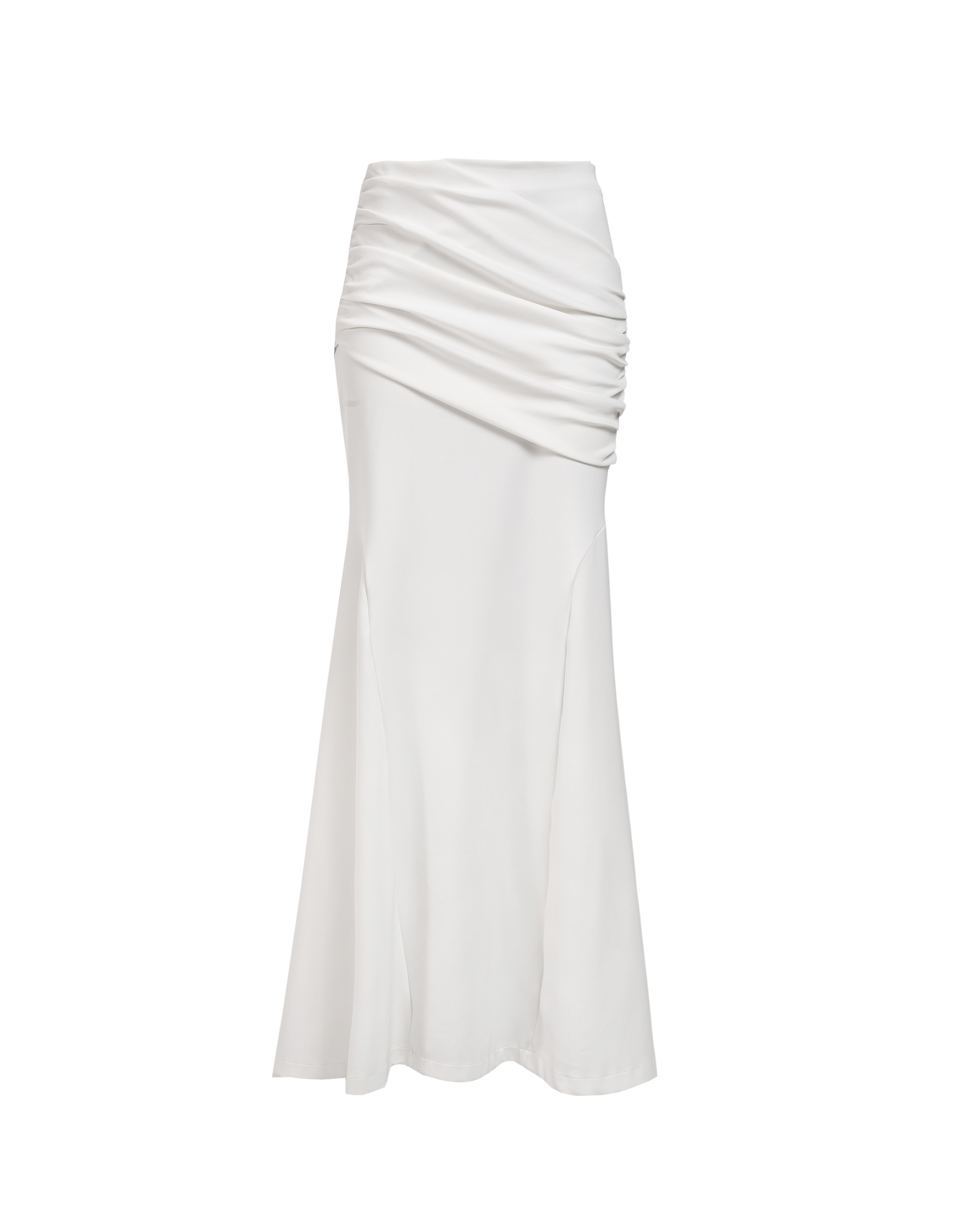 Drape Long Skirt Ivory