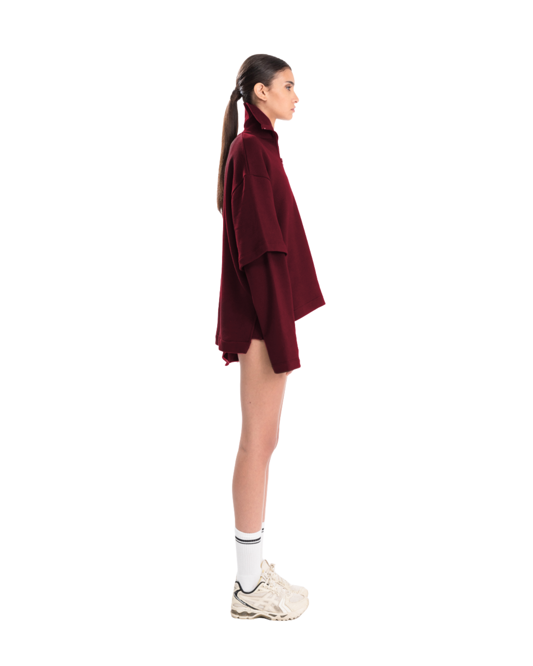 Drape Mini Skirt Rich Plum