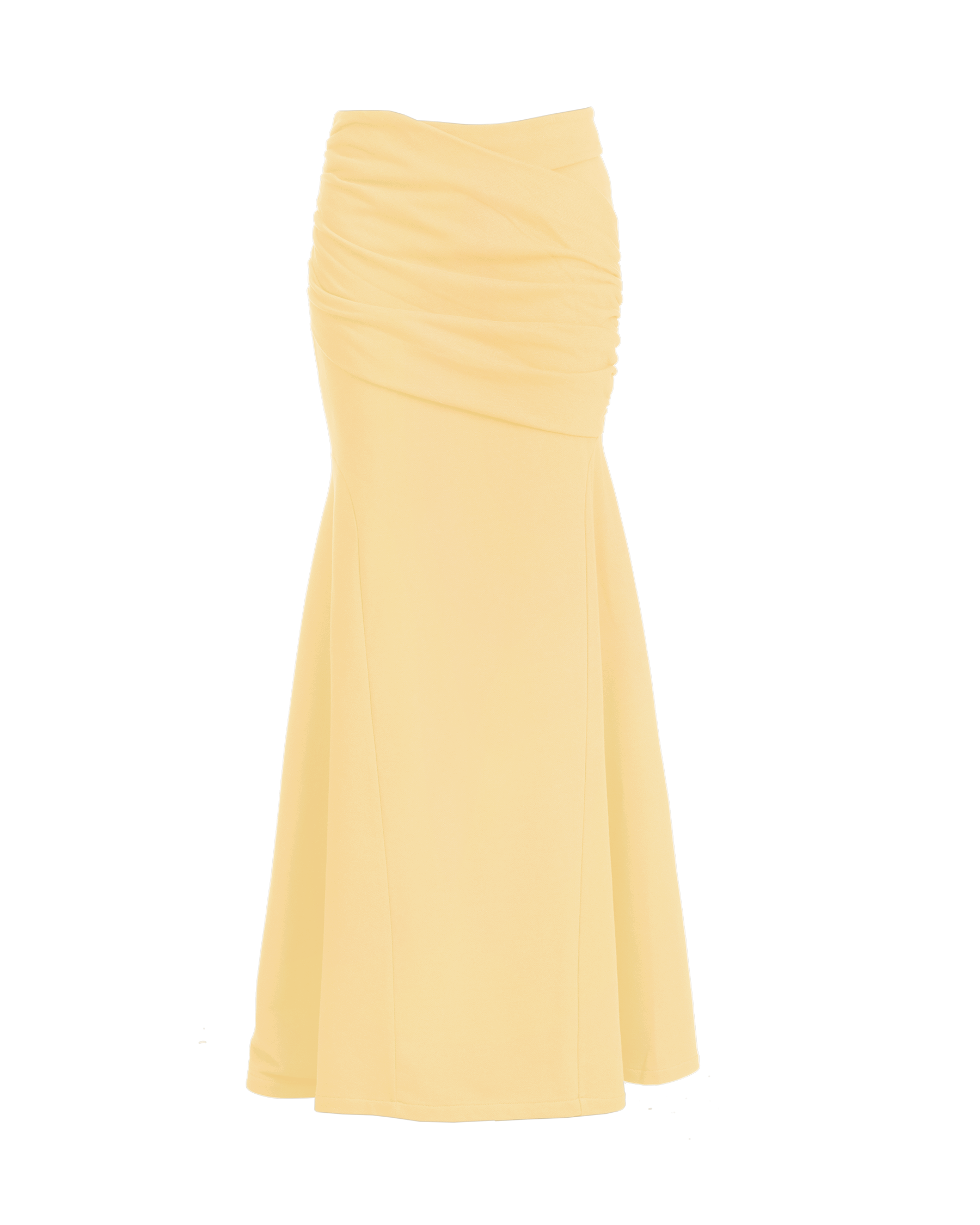 Drape Long Skirt Double Cream