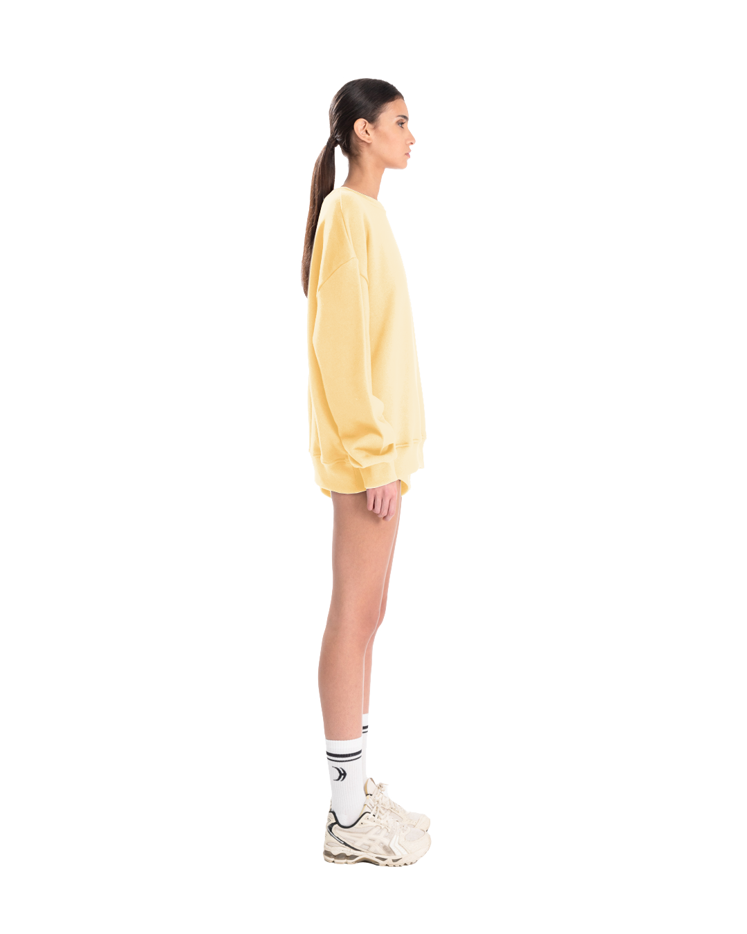 Over Crewneck Double Cream
