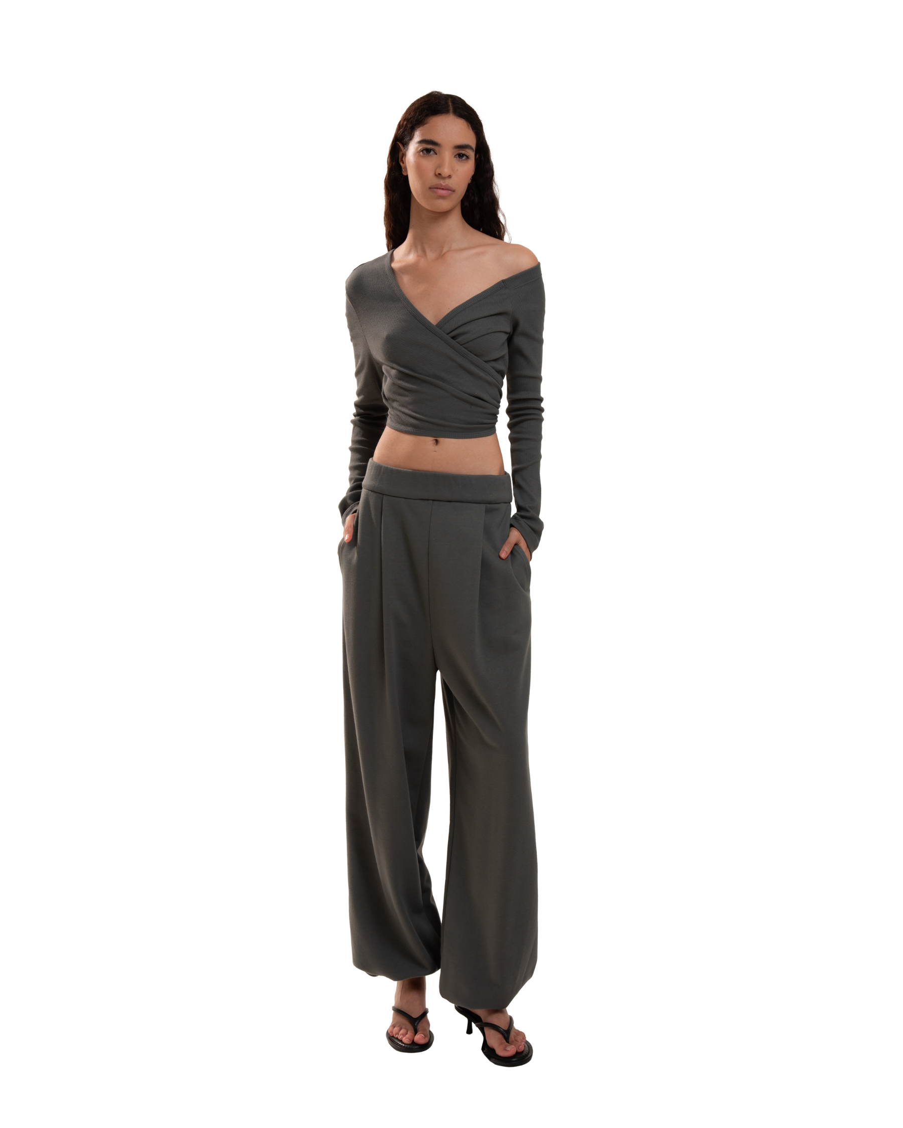 Ballerina Top Smoky Grey