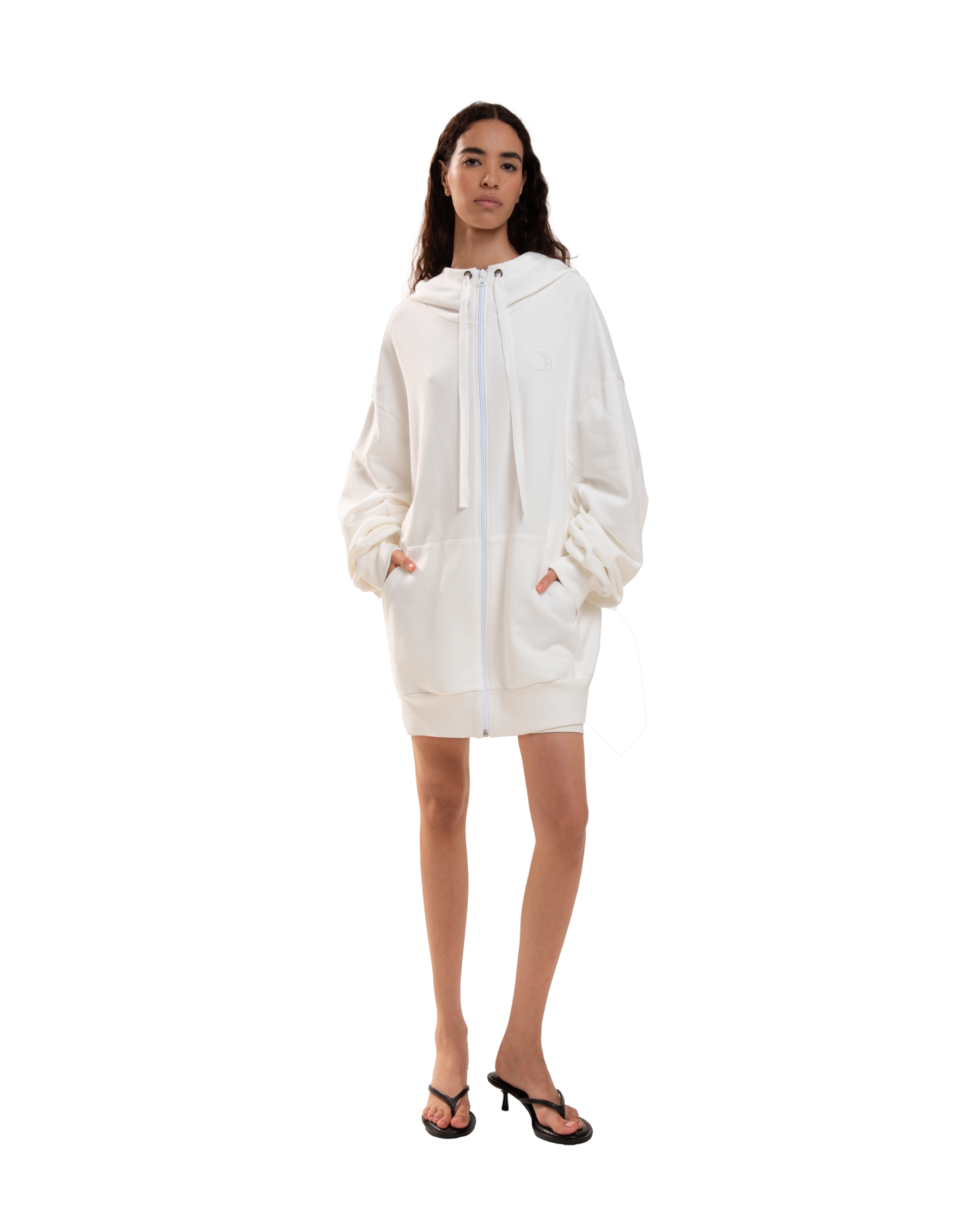 Over Hoodie Jacket Ivory