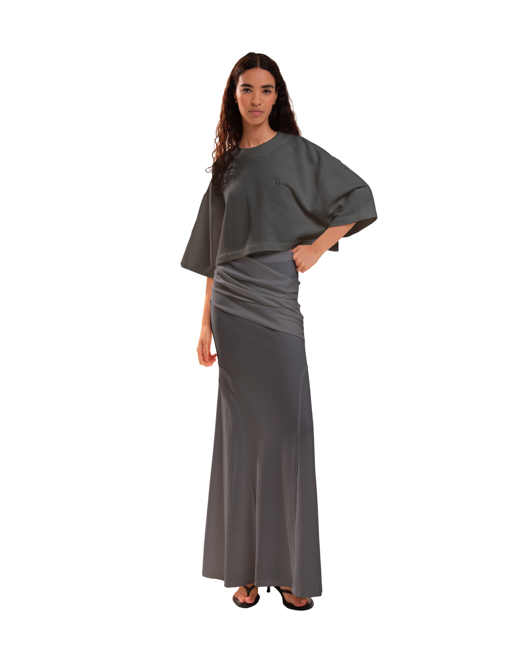 Crop T-Shirt Smoky Grey