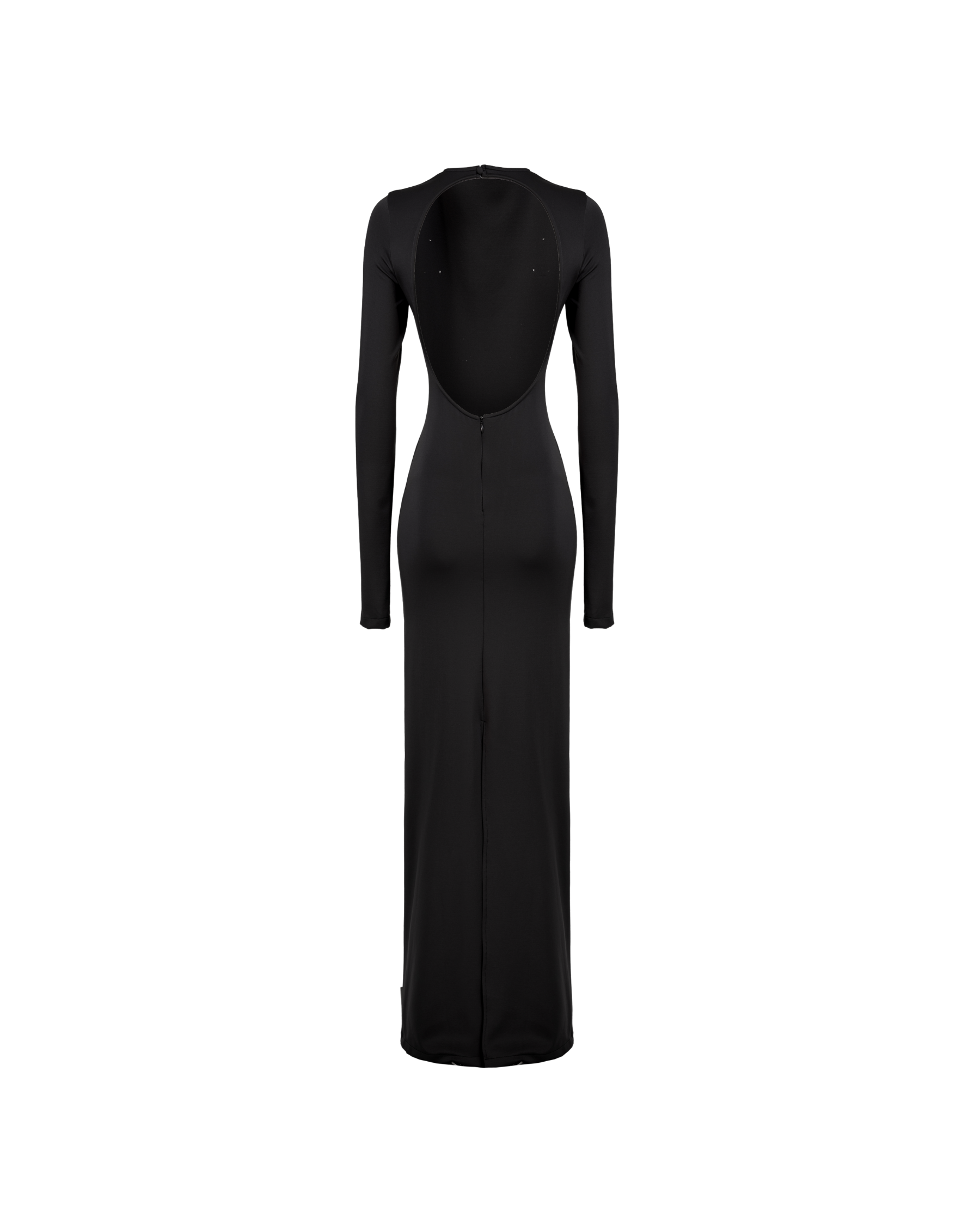 Draped Blackless Dress Black