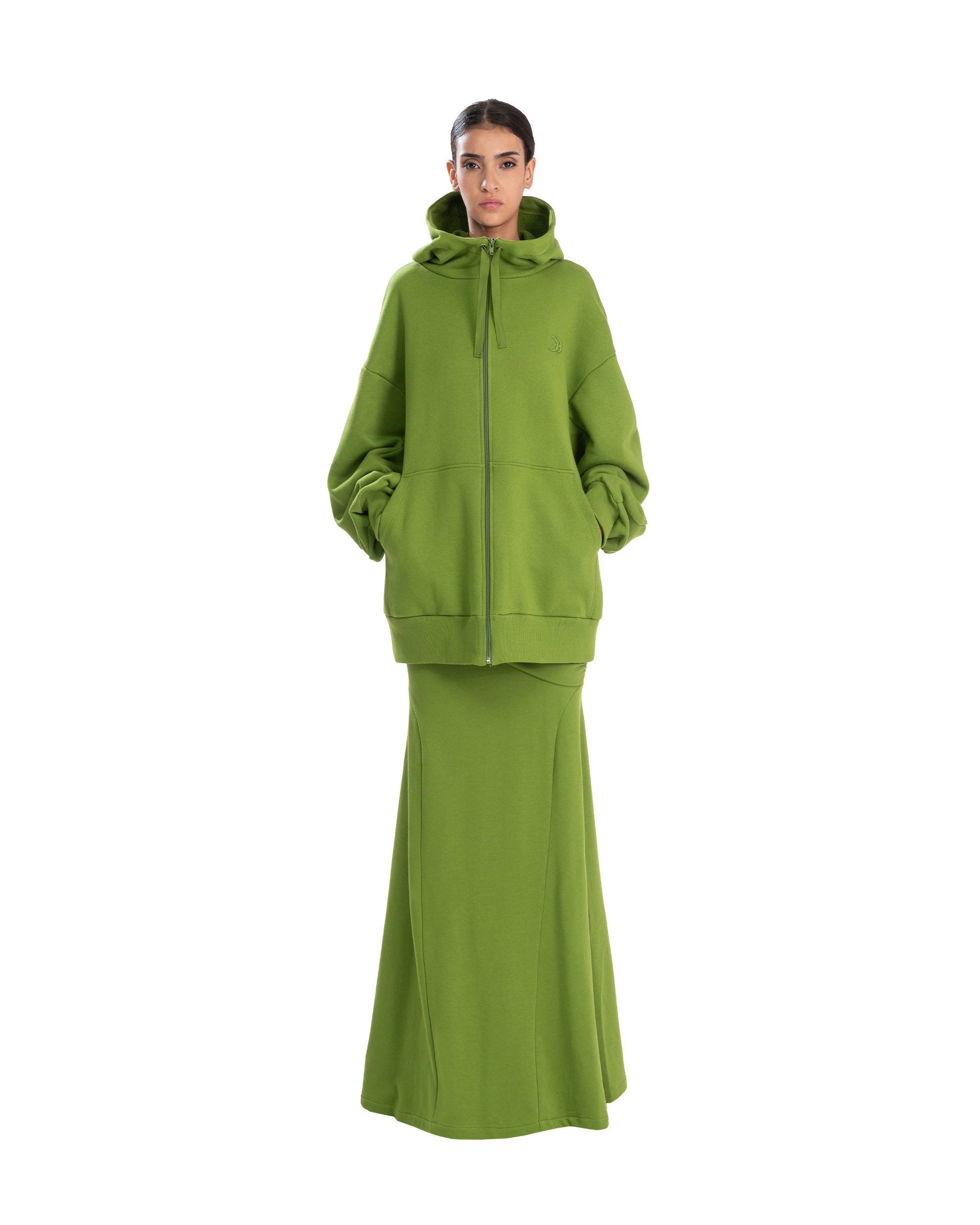 Drape Long Skirt Pistachio