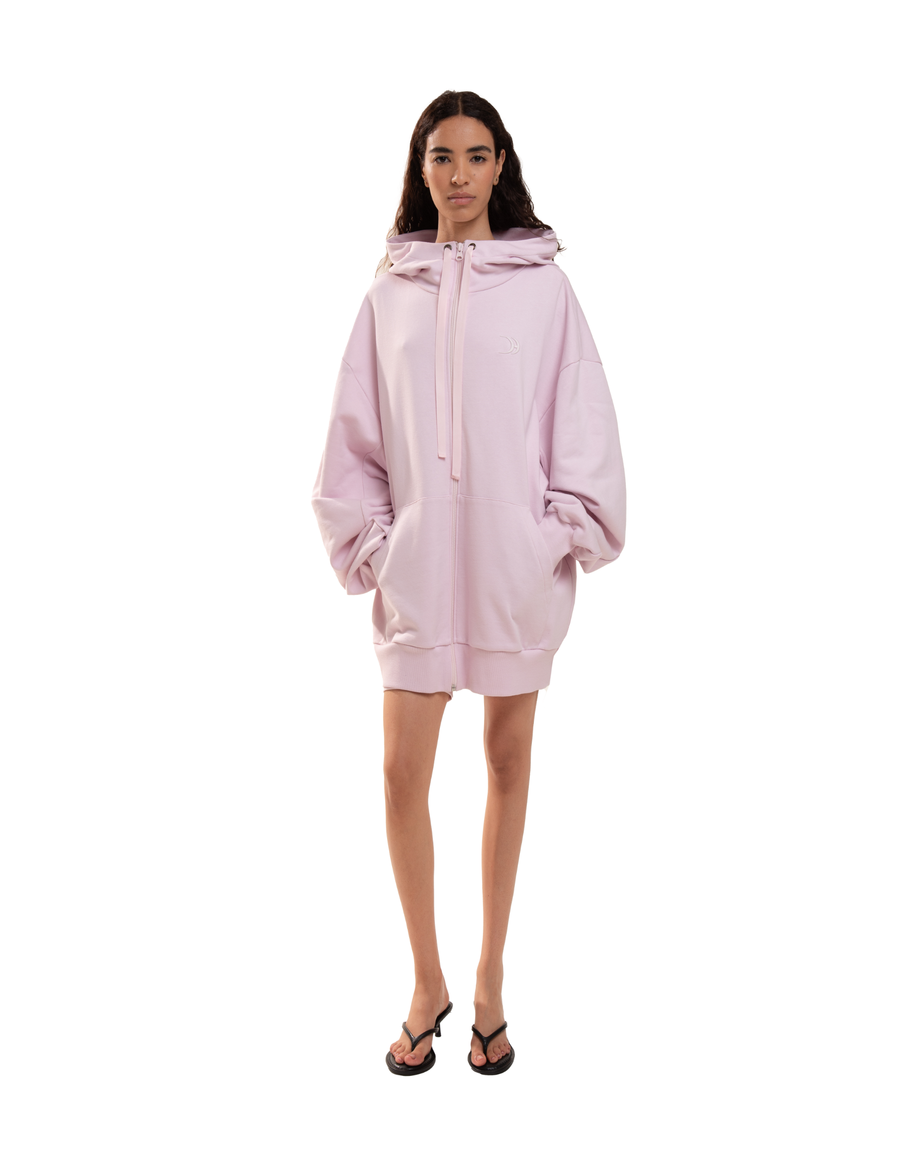 Over Hoodie Jacket Dusty Pink