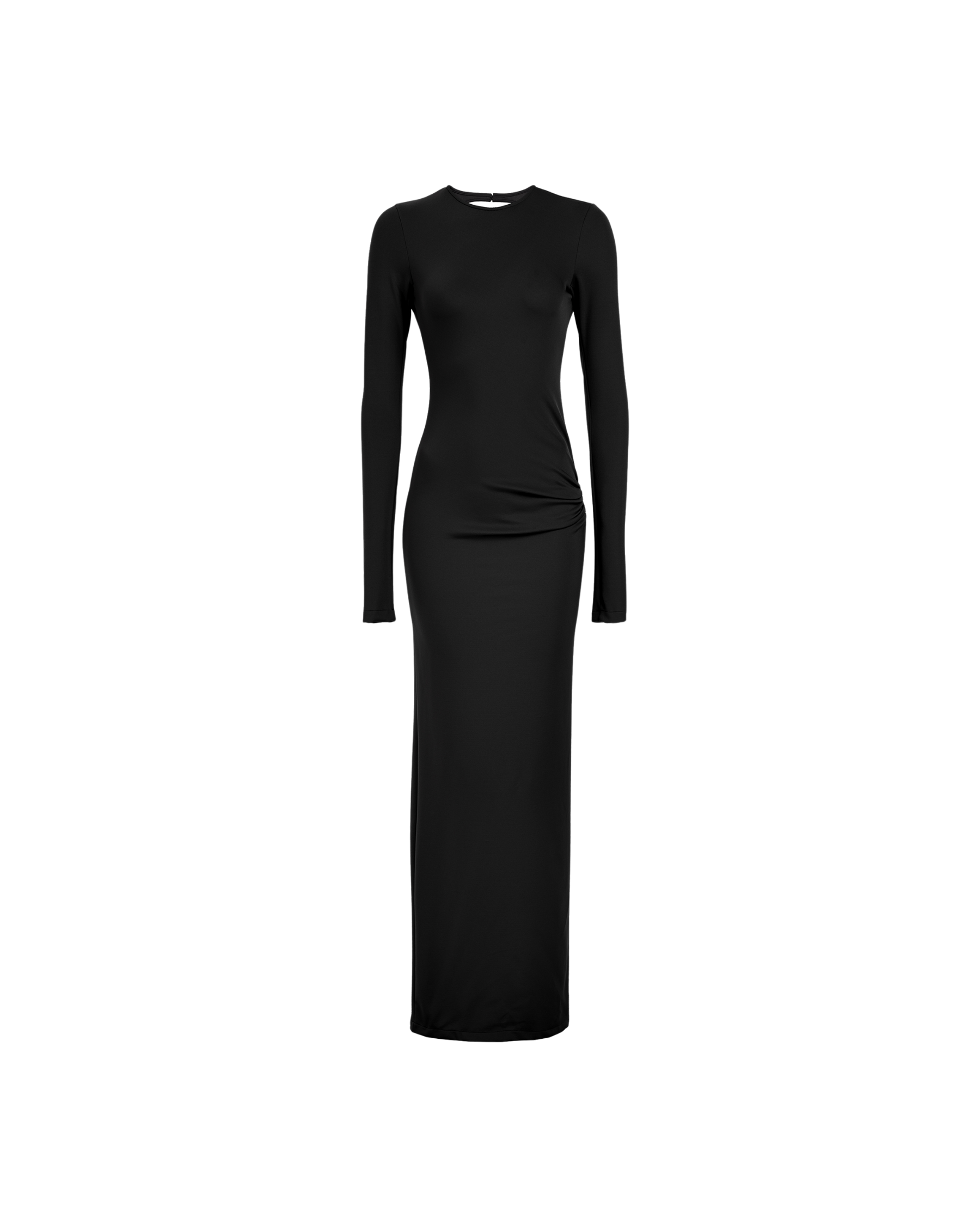 Draped Blackless Dress Black