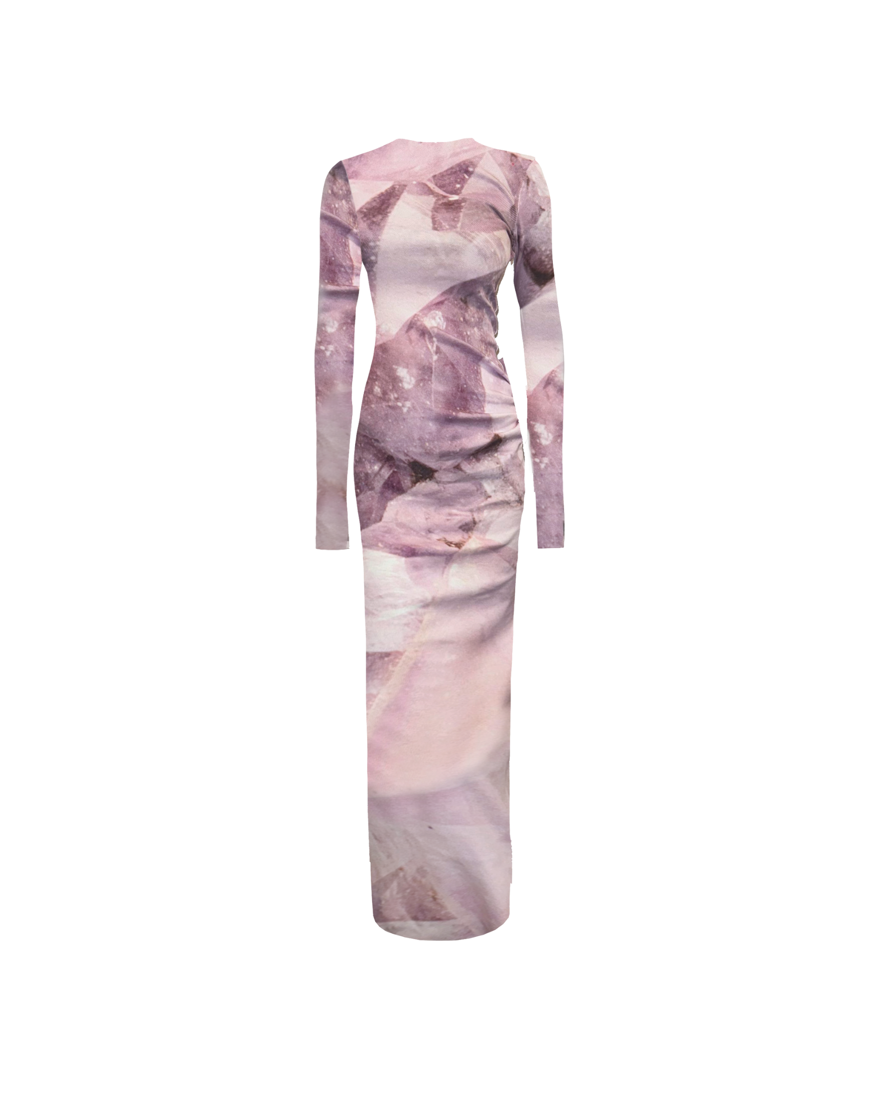 Draped Backless Dress Quartz