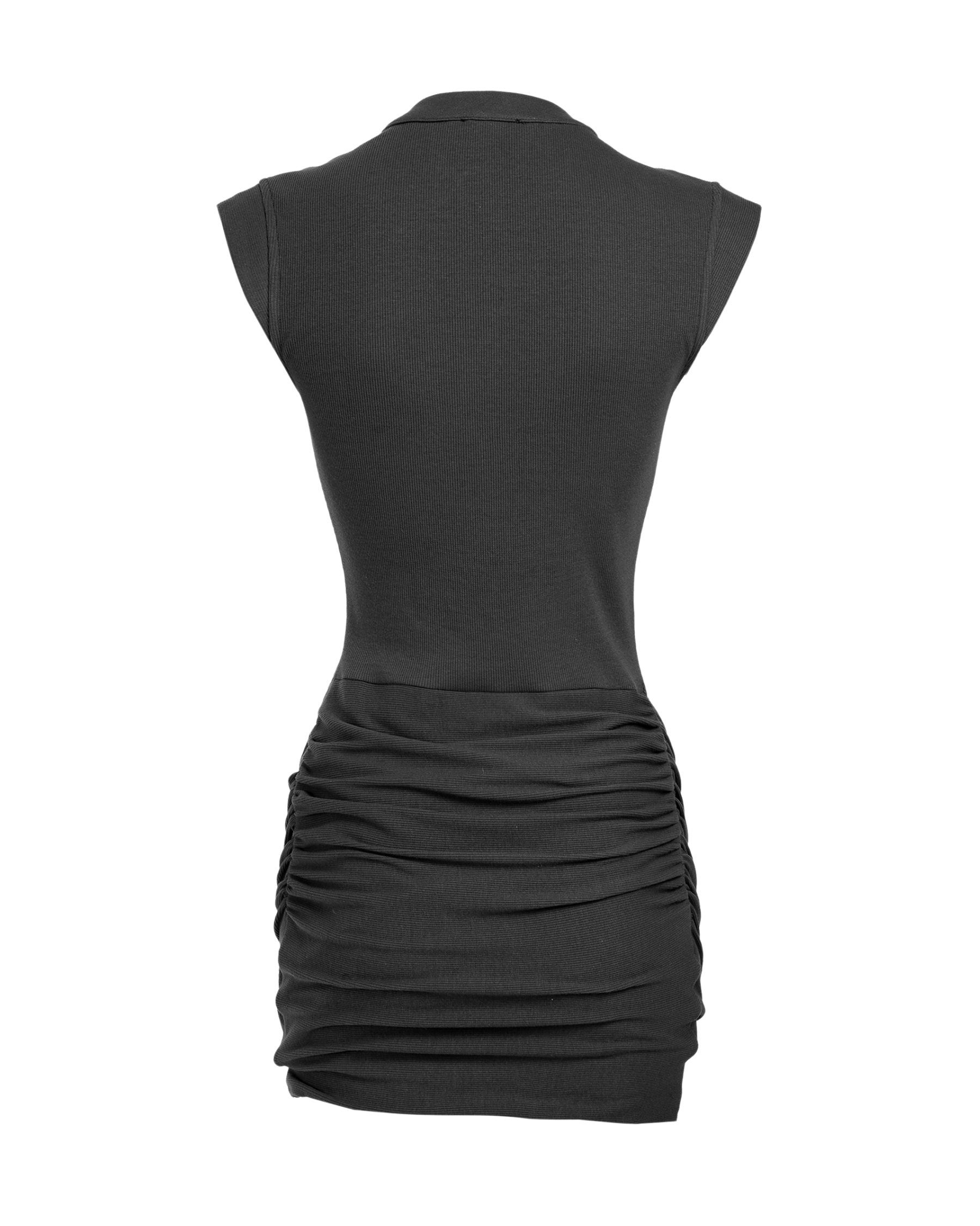 Draped Wrap Minidresses Smoky Grey