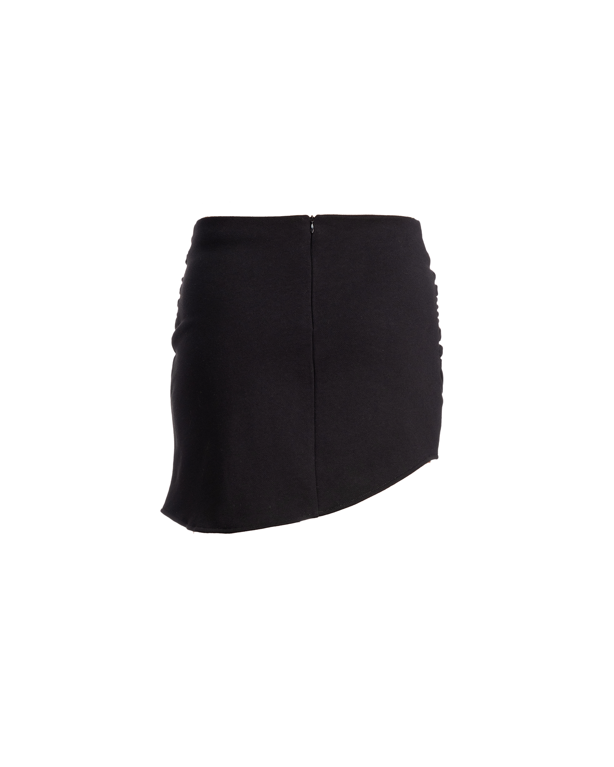 Drape Mini Skirt Black