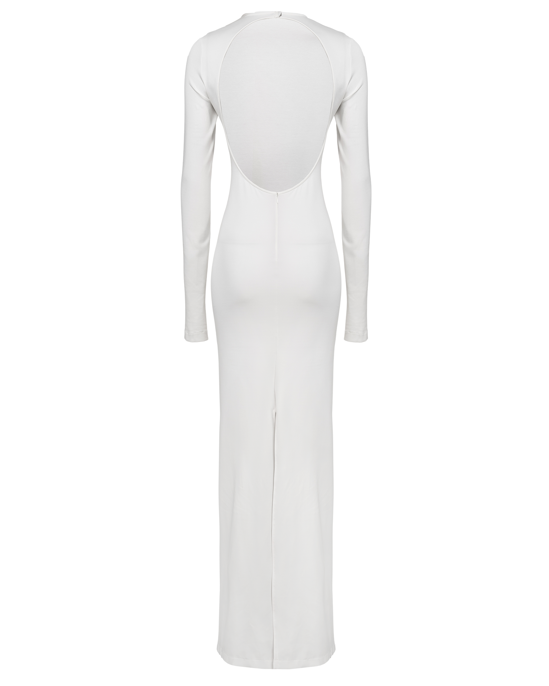 Draped Backless Dress Ivory