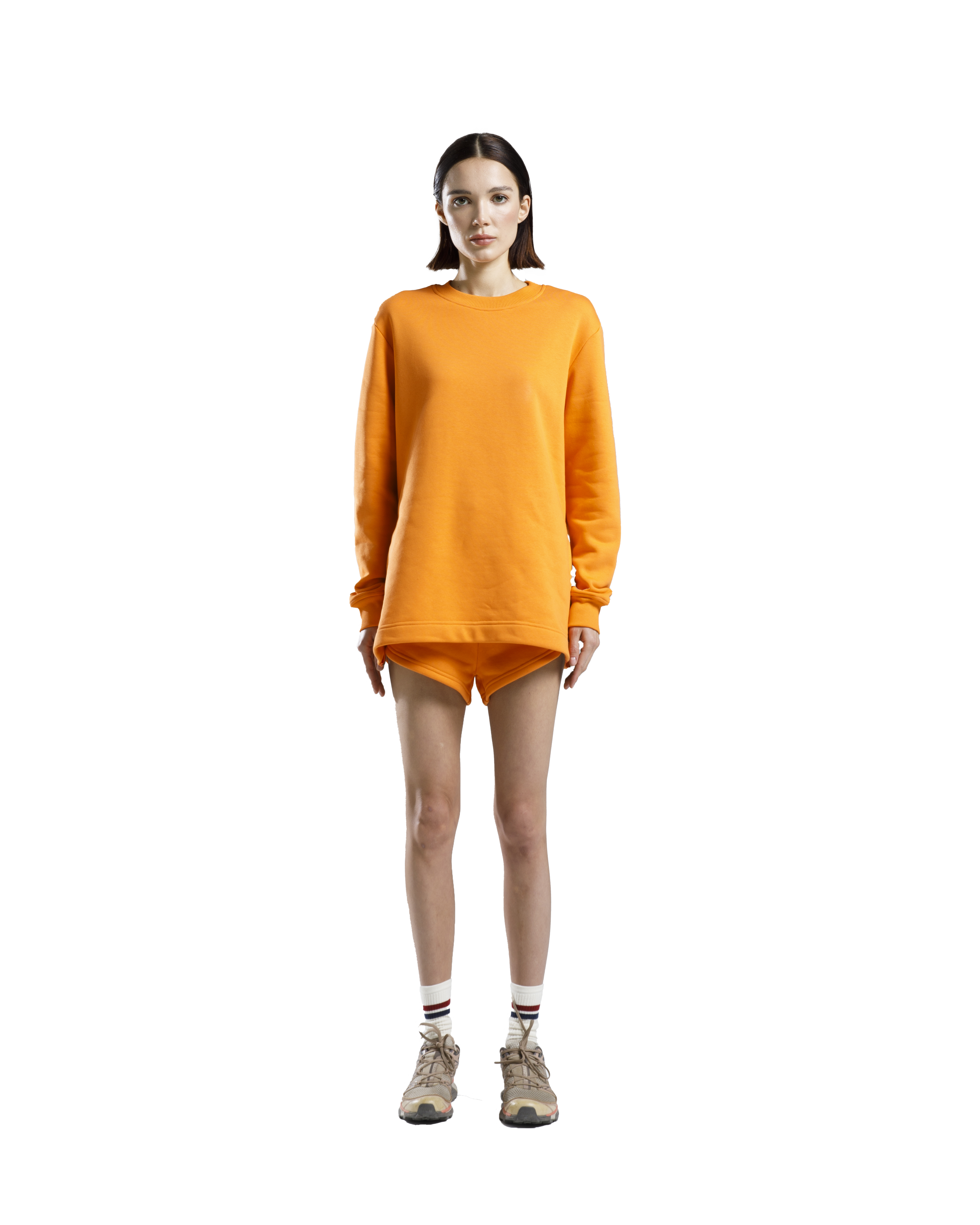 Zipped Sweatshirt Orange