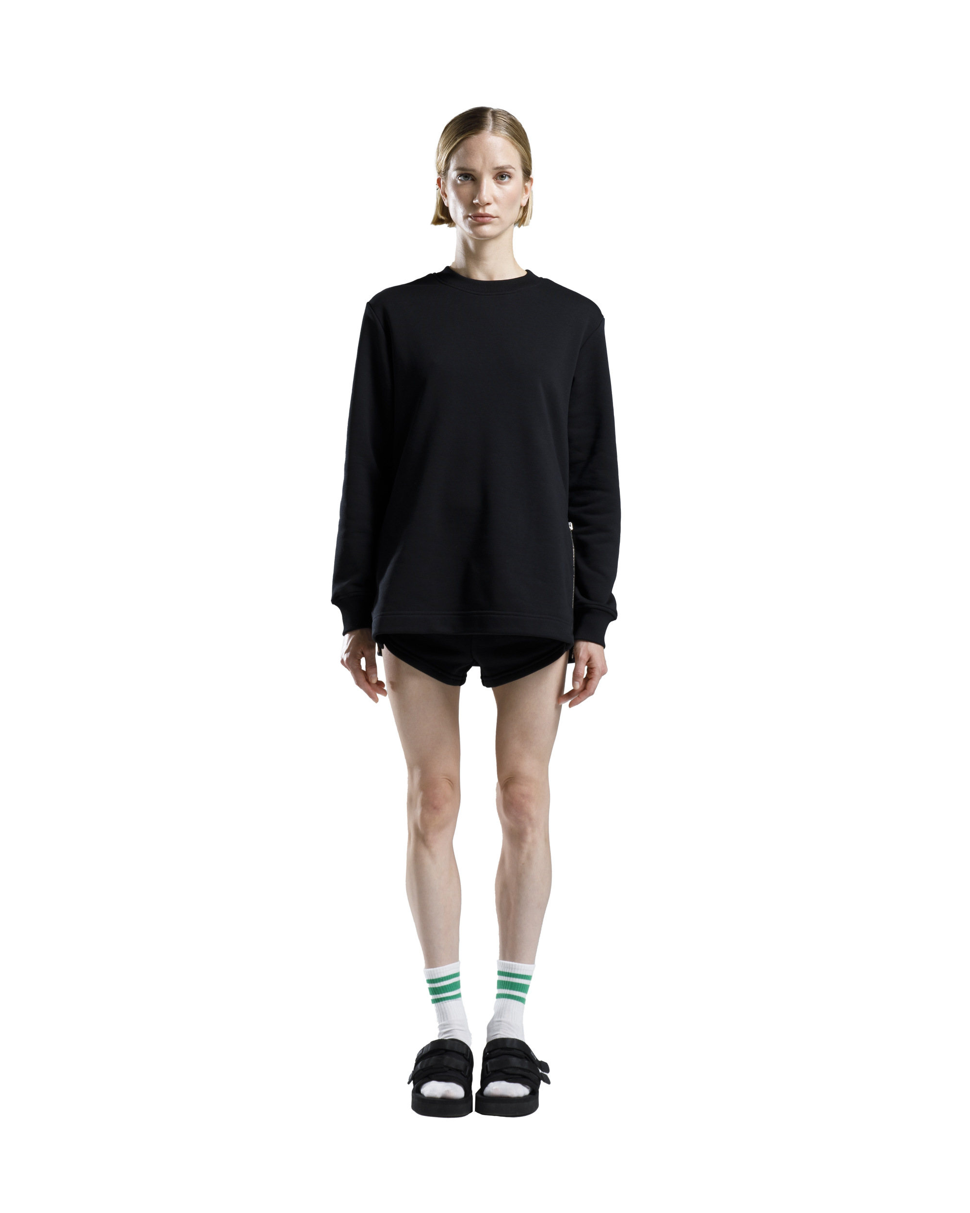 Zipped Sweatshirt Black