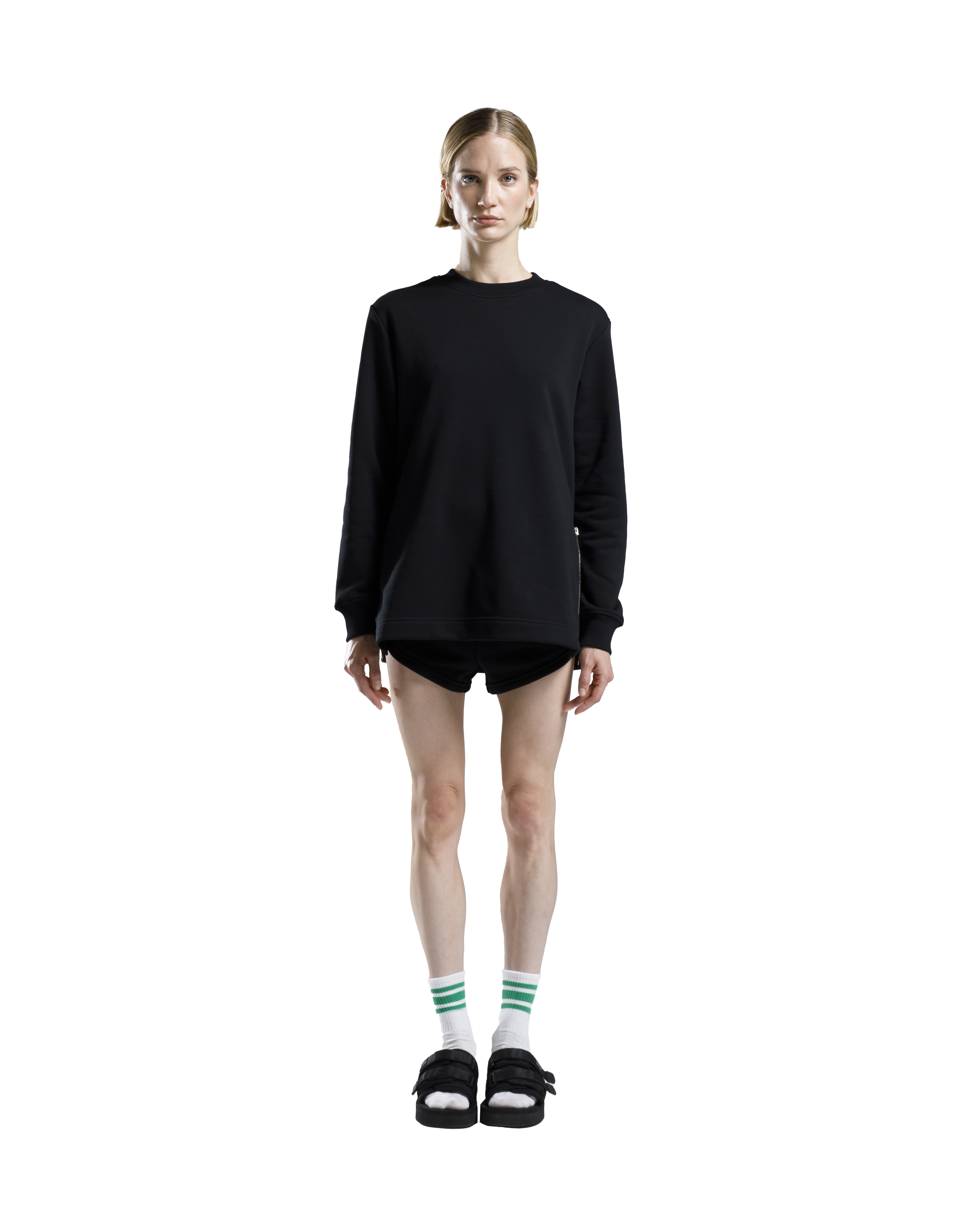 Zipped Sweatshirt Black