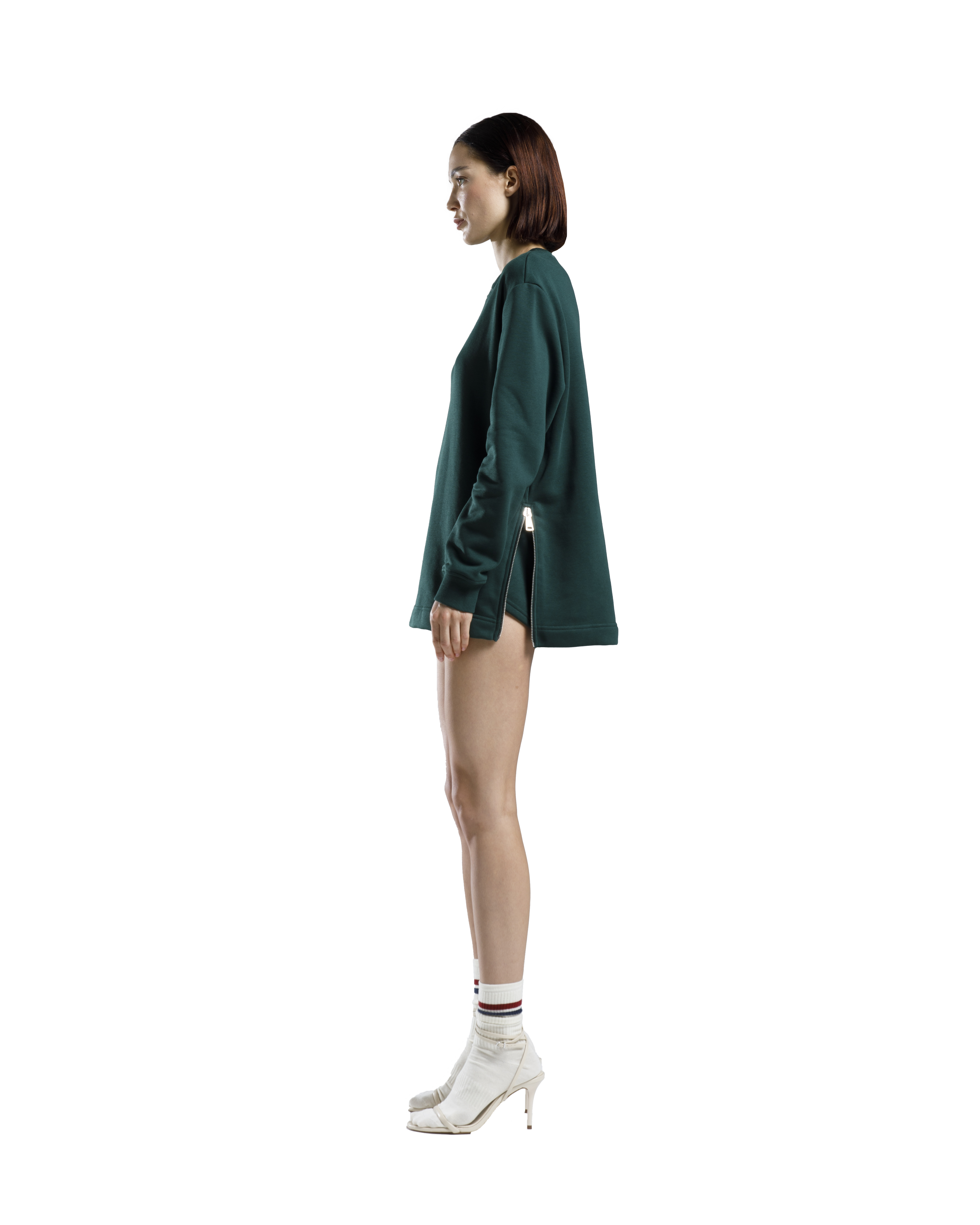 Zipped Sweatshirt Green